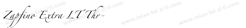 Zapfino Extra LT Thr字体转换